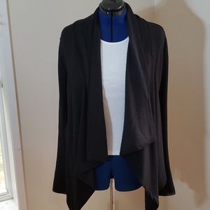 Anthropologie Bordeaux Black Athleisure Cardi M